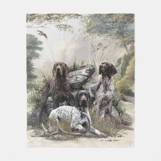 Der deutsche Kurzhaar oder Deutsch Kurzhaar Fleecedecke (Vorderseite)