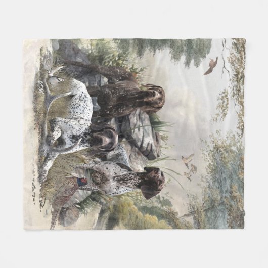 Der deutsche Kurzhaar oder Deutsch Kurzhaar Fleecedecke (Vorderseite (Horizontal))