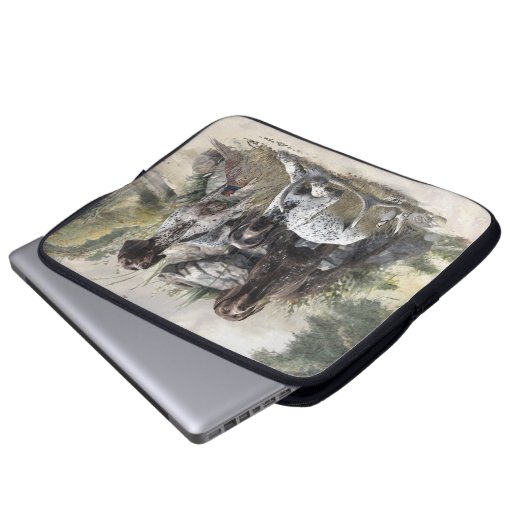 Der deutsche Kurzhaar oder Deutsch Kurzhaar Laptopschutzhülle (Vorne Knopf)