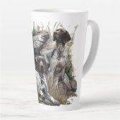 Der deutsche Kurzhaar oder Deutsch Kurzhaar Milchtasse (Rechte Ecke)