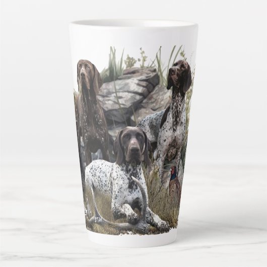 Der deutsche Kurzhaar oder Deutsch Kurzhaar Milchtasse (Vorderseite)