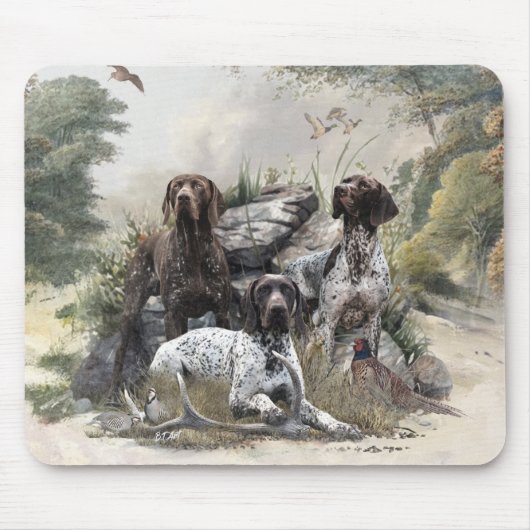 Der deutsche Kurzhaar oder Deutsch Kurzhaar Mousepad (Vorne)