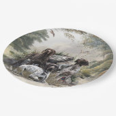 Der deutsche Kurzhaar oder Deutsch Kurzhaar Pappteller (Schrägansicht)