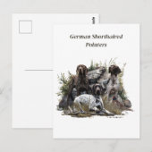 Der deutsche Kurzhaar oder Deutsch Kurzhaar Postkarte (Vorne/Hinten)