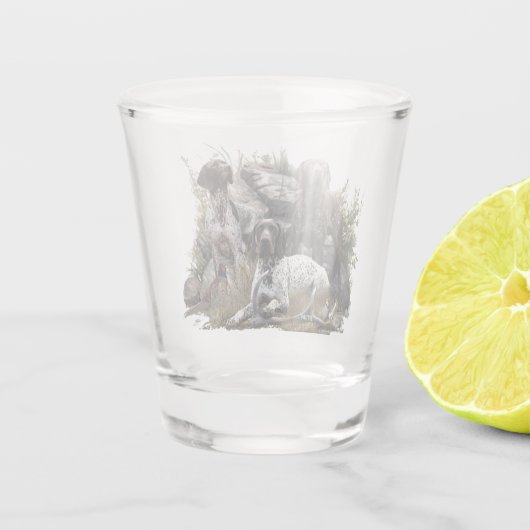 Der deutsche Kurzhaar oder Deutsch Kurzhaar Schnapsglas (Rückseite)