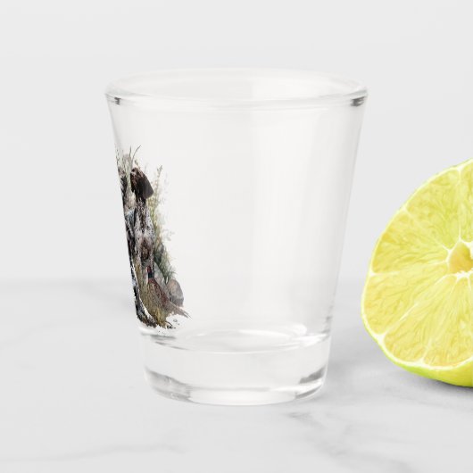 Der deutsche Kurzhaar oder Deutsch Kurzhaar Schnapsglas (Rechts)