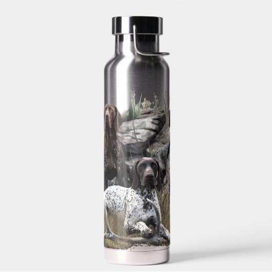 Der deutsche Kurzhaar oder Deutsch Kurzhaar Trinkflasche (Links)