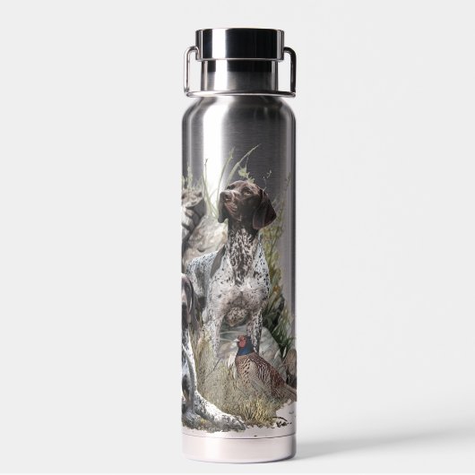 Der deutsche Kurzhaar oder Deutsch Kurzhaar Trinkflasche (Rückseite)