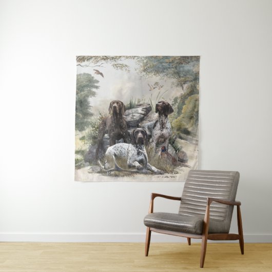 Der deutsche Kurzhaar oder Deutsch Kurzhaar Wandteppich (Beispiel)