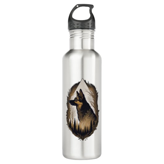 Der Deutsche Schäferhund 003 Edelstahlflasche (Vorderseite)