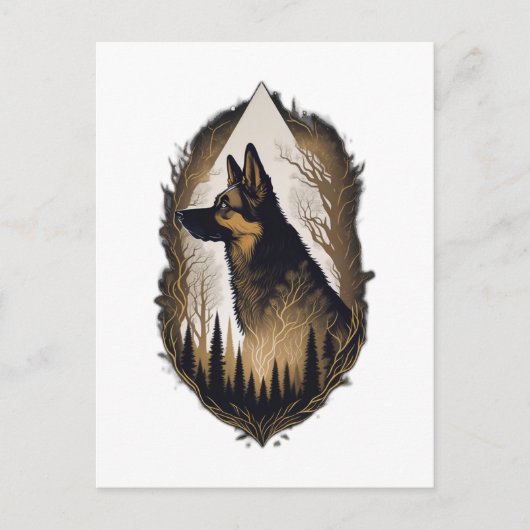 Der Deutsche Schäferhund 003 Postkarte (Vorderseite)