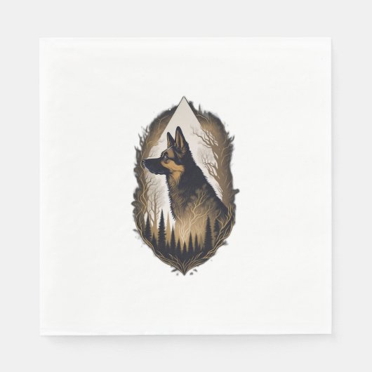 Der Deutsche Schäferhund 003 Serviette (Vorderseite)
