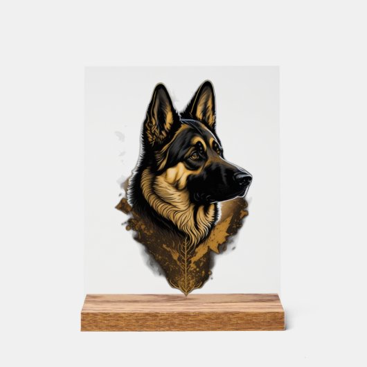 Der Deutsche Schäferhund 004 Acrylschild (Vorderseite)