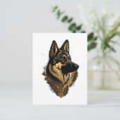 Der Deutsche Schäferhund 004  Postkarte (Stehend Vorderseite)