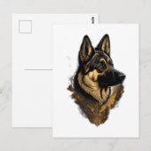 Der Deutsche Schäferhund 004  Postkarte (Vorne/Hinten)