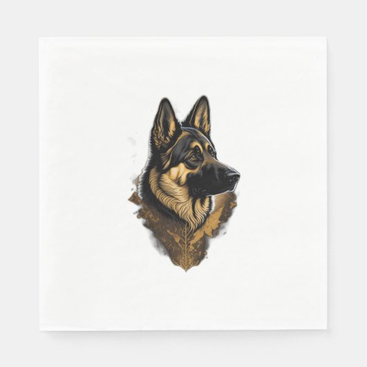 Der Deutsche Schäferhund 004  Serviette (Vorderseite)