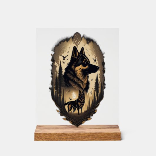 Der Deutsche Schäferhund 005 Acrylschild (Vorderseite)