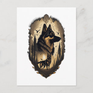 Der Deutsche Schäferhund 005  Postkarte
