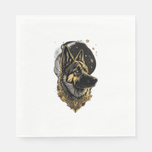 Der Deutsche Schäferhund 007 Serviette (Vorderseite)
