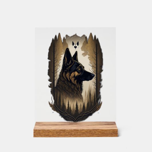 Der Deutsche Schäferhund 008  Acrylschild (Vorderseite)