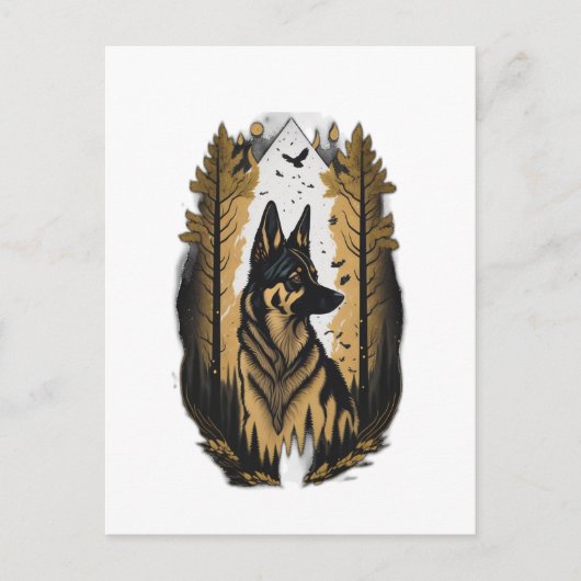 Der Deutsche Schäferhund 009  Postkarte (Vorderseite)
