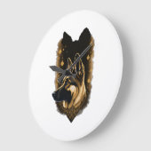 Der Deutsche Schäferhund 011 Große Wanduhr (Winkel)