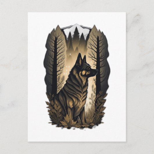 Der Deutsche Schäferhund 013  Postkarte (Vorderseite)