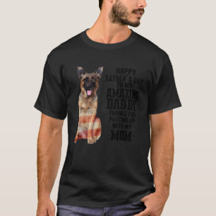 Der deutsche Schäferhund Daddy glücklich Vater Tag T-Shirt
