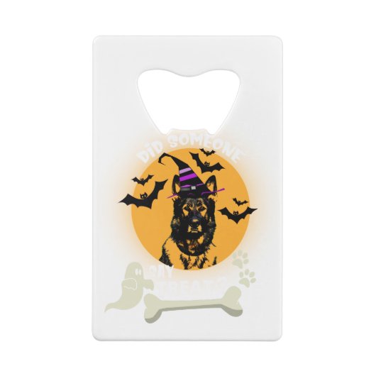 Der deutsche Schäferhund hat jemand Leckerei gesag Geldbeutel Flaschenöffner (Rückseite)