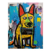 Der deutsche Schäferhund Hund Graffiti 01 - Leonar Poster (Vorderseite)