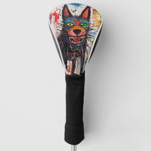 Der deutsche Schäferhund Hund Graffiti 05 - Leonar Golf Headcover (Vorderseite)