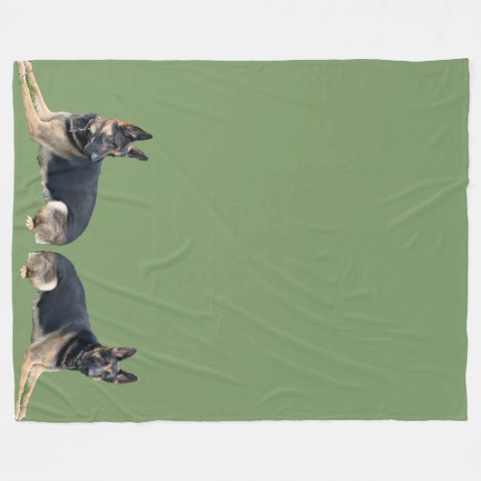 DER DEUTSCHE SCHEPHERD-Wurf Fleecedecke (Vorderseite (Horizontal))