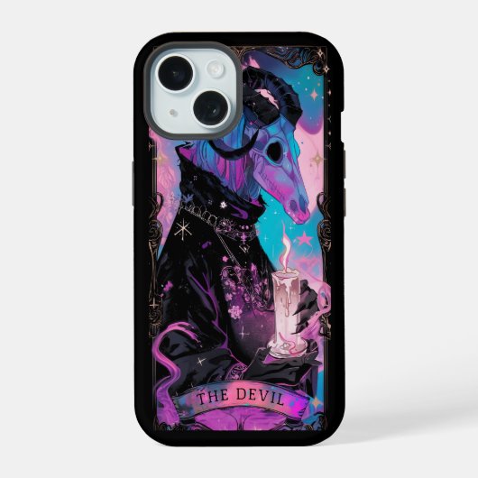 Der Devil Tarot Card Witchy Vibes iPhone Case iPhone 15 Hülle (Rückseite)