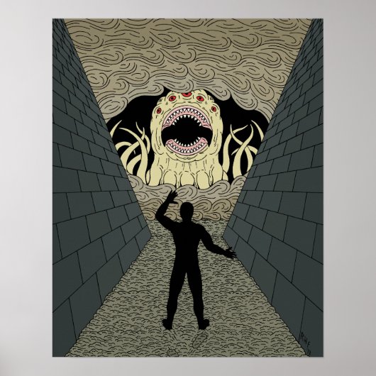 Der Devourer kommt seltsame Horror-Kunst Poster (Vorne)