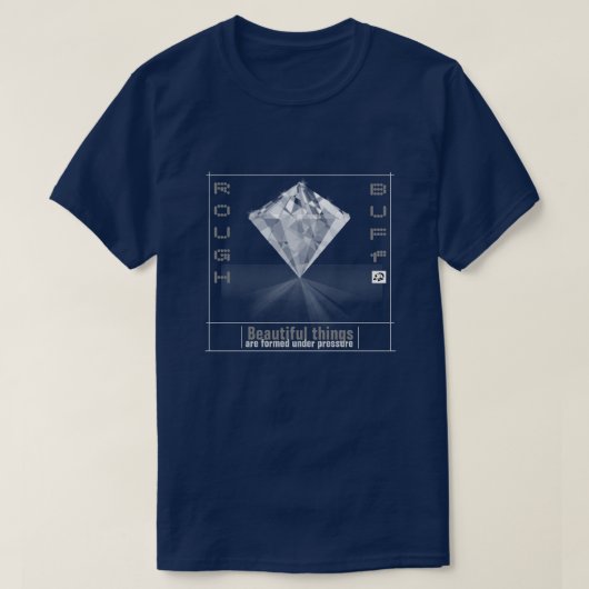 Der Diamant-T - Shirt der rauen und lederfarbenen (Design vorne)