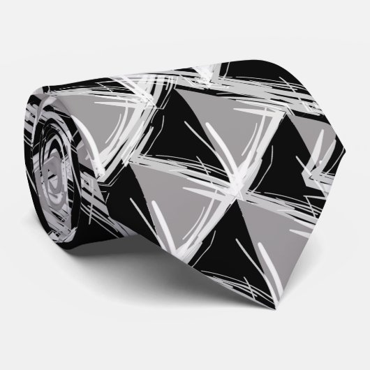 DER DIAMOND POINT BLK/WHY/GRY KRAWATTE (Gerollt)