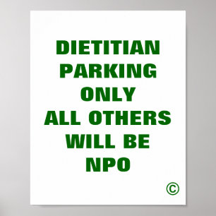 Der Diätetiker, der nur alle andere parkt, ist NP Poster
