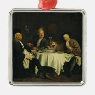 Der Dichter Alexis Piron am Tisch Ornament Aus Metall