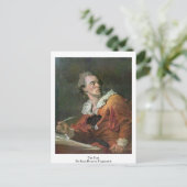 Der Dichter von Jean-Honore Fragonard Postkarte (Stehend Vorderseite)