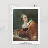 Der Dichter von Jean-Honore Fragonard Postkarte (Vorne/Hinten)