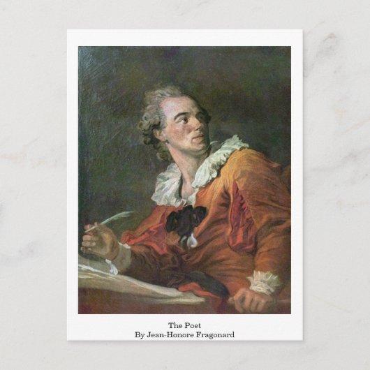 Der Dichter von Jean-Honore Fragonard Postkarte (Vorderseite)