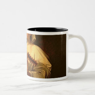 Der Dichtungskitt-Spieler, c.1595 Zweifarbige Tasse