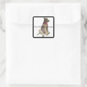 Der Dickköpfige Airedale-Aufkleber Quadratischer Aufkleber (Tasche)