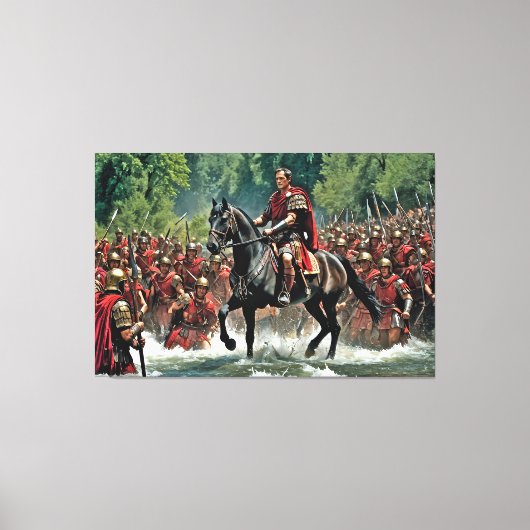 "Der Die ist "Cast: Cäsars Rubicon Challenge" Leinwanddruck (Vorderseite)