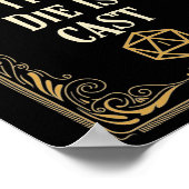 Der Die ist Cast D20 Dice Tabletop RPG Poster (Ecke)