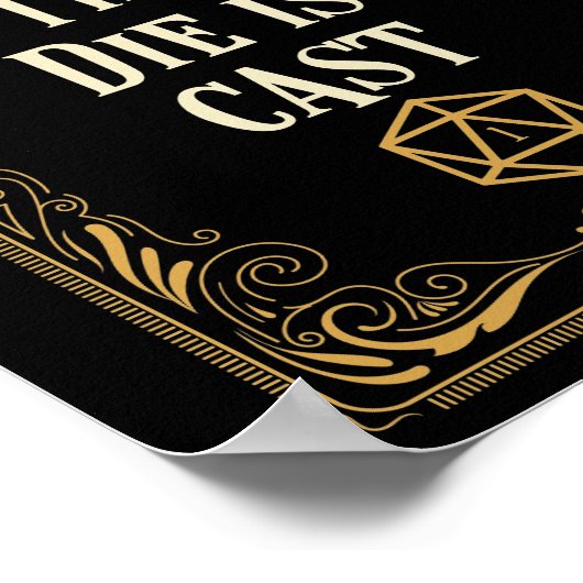 Der Die ist Cast D20 Dice Tabletop RPG Poster (Ecke)
