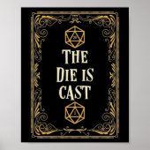 Der Die ist Cast D20 Dice Tabletop RPG Poster (Vorne)
