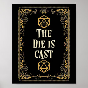 Der Die ist Cast D20 Dice Tabletop RPG Poster