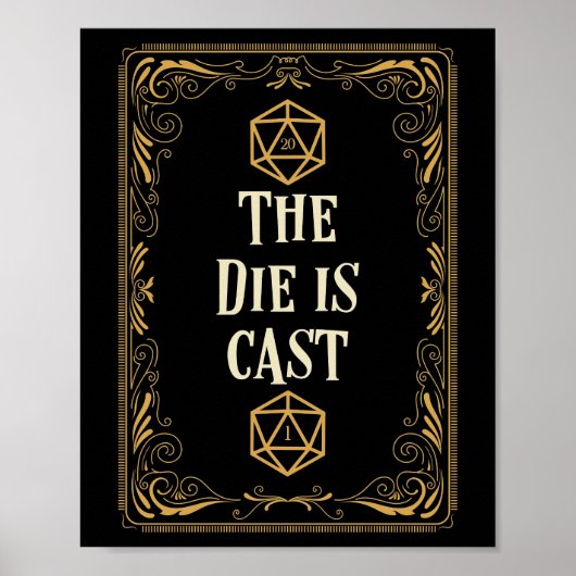 Der Die ist Cast D20 Dice Tabletop RPG Poster (Vorne)