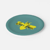 Der Die Knie-Pappteller der Biene Pappteller (Schrägansicht)